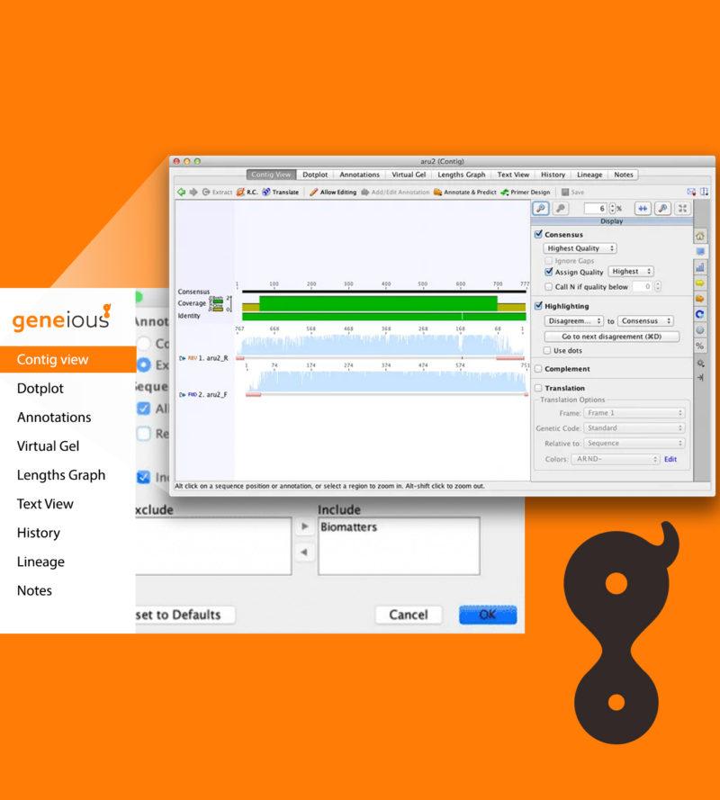 Geneious Prime bioinformatics software for sequence analysis and molecular cloning