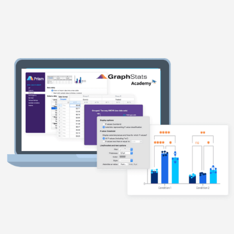 GraphStats Academy biostatistics and GraphPad Prism training program