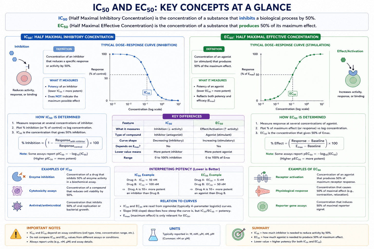 IC50 and EC50