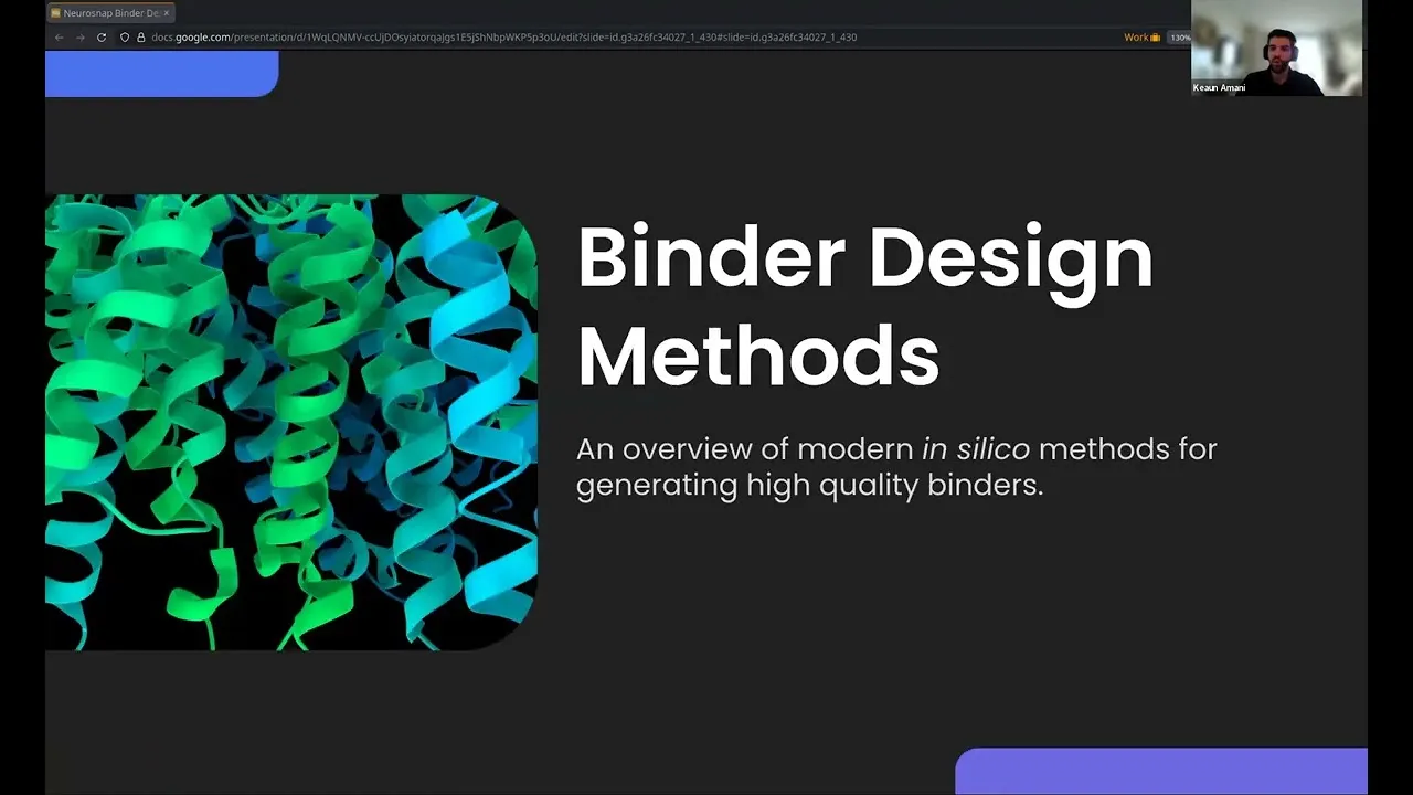 Neurosnap Binder Design And Analysis Workshop By Keaun Amani
